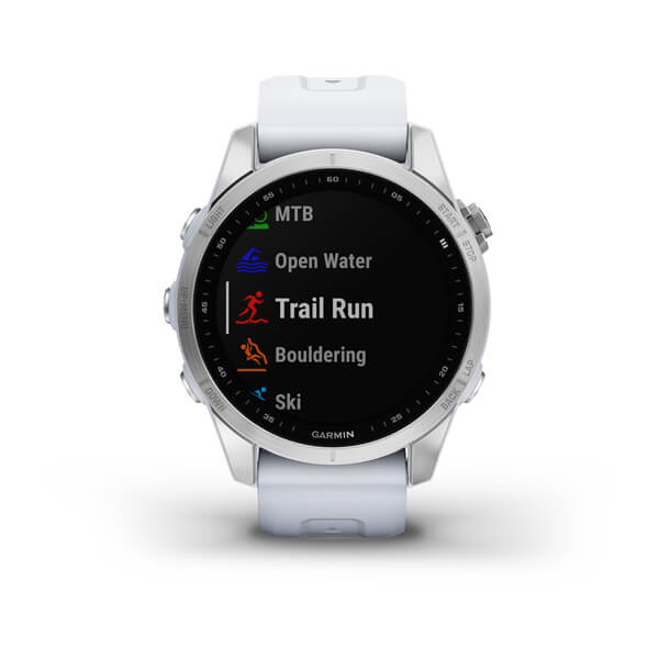 Fenix 7S серебристый с белым силиконовым ремешком Fenix 7S серебристый с белым силиконовым ремешком