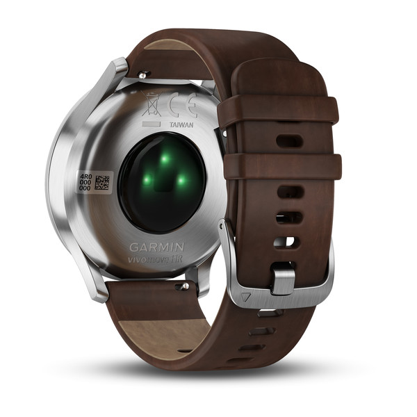 Часы vivomove HR Premium серебряные с тёмно-коричневым ремешком Часы vivomove HR Premium серебряные с тёмно-коричневым ремешком