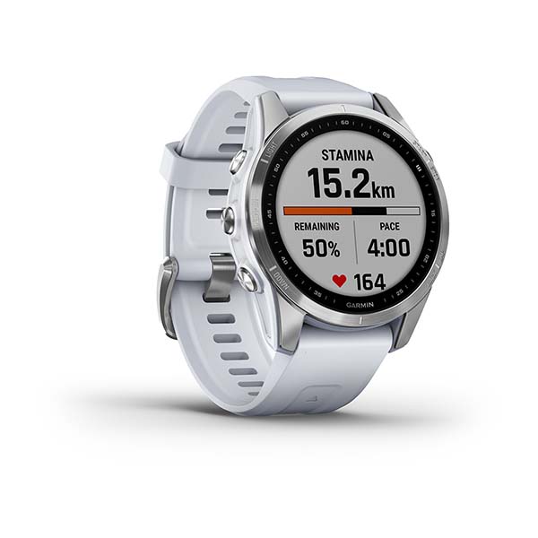 Fenix 7S серебристый с белым силиконовым ремешком Fenix 7S серебристый с белым силиконовым ремешком