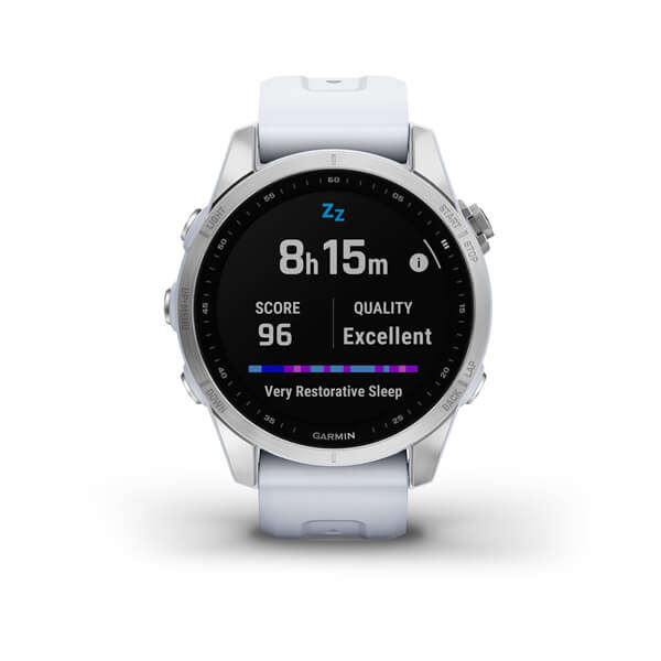 Fenix 7S серебристый с белым силиконовым ремешком Fenix 7S серебристый с белым силиконовым ремешком