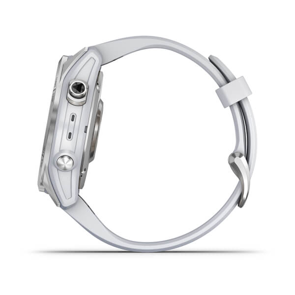 Fenix 7S серебристый с белым силиконовым ремешком Fenix 7S серебристый с белым силиконовым ремешком